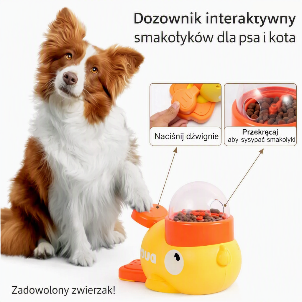 DuckTreat™ – Interaktywny dozownik smakołyków dla psa i kota